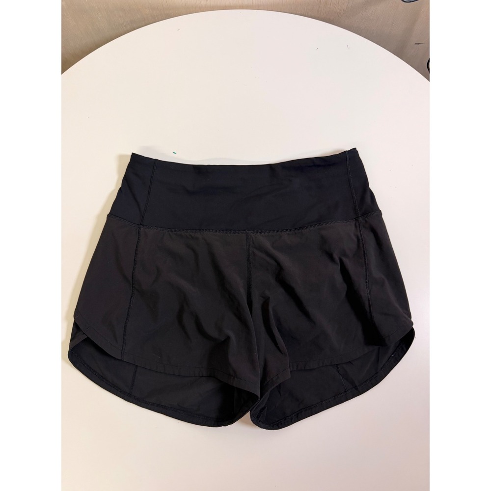 Lululemon Speed Up Shorts Women Size 4 Black Excellent High Rise Running 2.5" - Picture 1 of 4